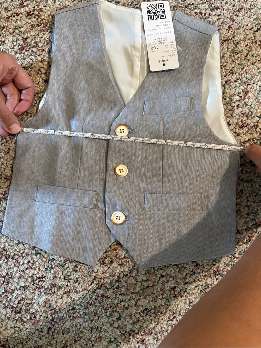 SUNCOO Gray Pinstripe Men's Blazer - Picture 7 of 7